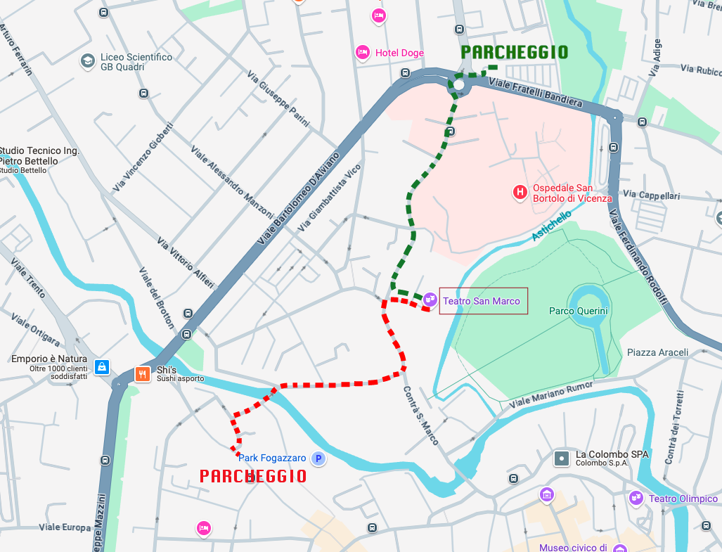 parcheggi esterni (dopo esaurimento posti interni)